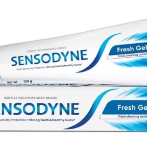 Sensodyne Toothpaste: Fresh Gel Sensitivity Relief Toothpaste for everyday cool freshness,Dentist Recommended Brand, 150 gm