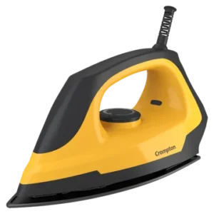 Crompton Eris 1000 Watts Dry Iron (6 Fabric Settings, Yellow & Black)