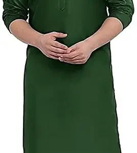Men Cotton Blend Kurta Pyjama Set